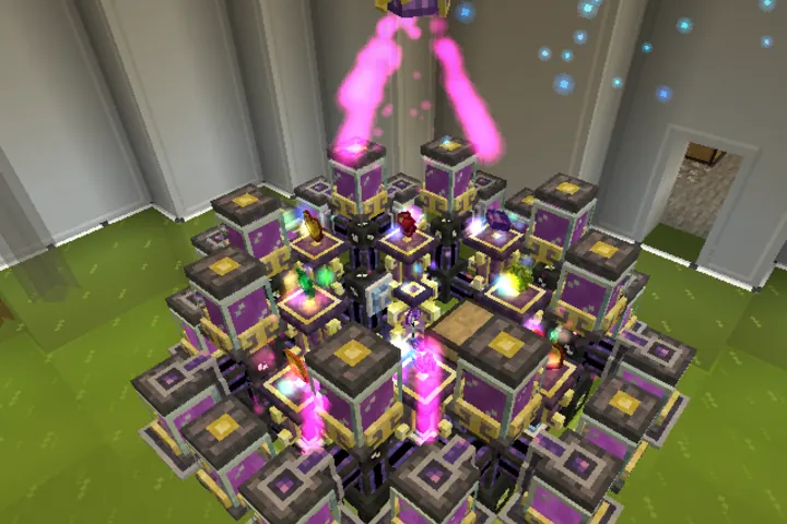An energy array glowing at full power.