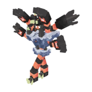 In-game model of Barbaracle Mega form