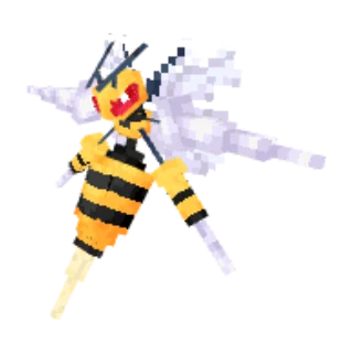 In-game model of Beedrill Mega form