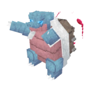 In-game model of Blastoise Gmax form
