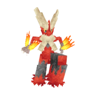 In-game model of Blaziken Mega form