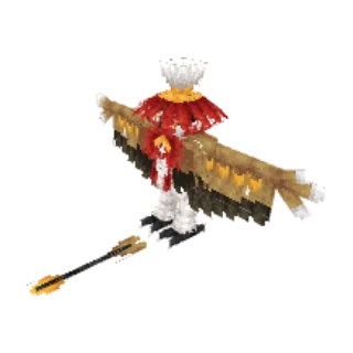 In-game model of Decidueye Hisui form
