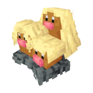 In-game model of Dugtrio Alola form