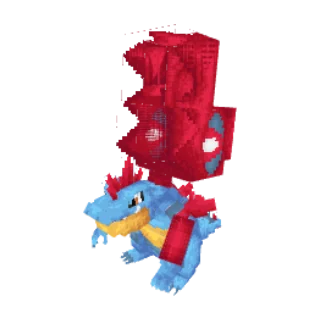 In-game model of Feraligatr Mega form