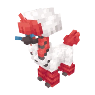 In-game model of Furfrou Kabuki form