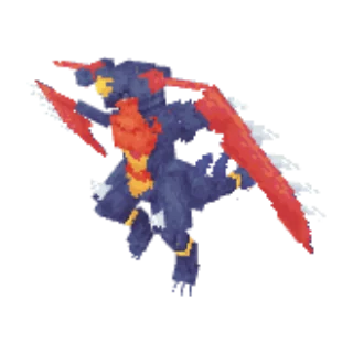In-game model of Garchomp Mega-Z form