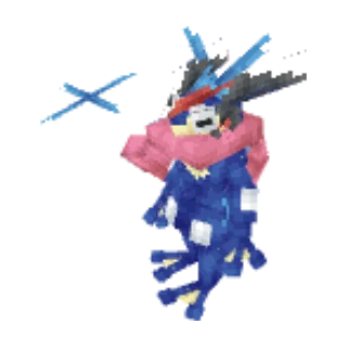 In-game model of Greninja Ash form