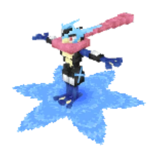 In-game model of Greninja Mega form