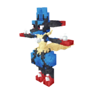 In-game model of Lucario Mega form
