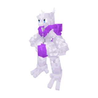 In-game model of Mewtwo Mega-X form