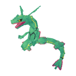 In-game model of Rayquaza
