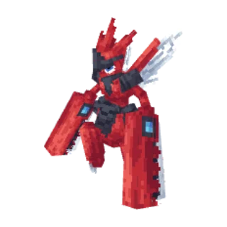 In-game model of Scizor Mega form