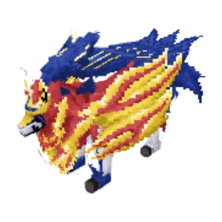 In-game model of Zamazenta Crowned form