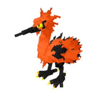 In-game model of Zapdos Galar form